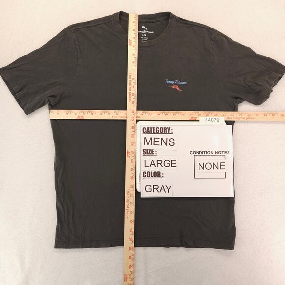 Tommy Bahama Crew Neck Short Sleeve Graphic T Shirt Mens Size Large L Gray - Picture 5 of 9